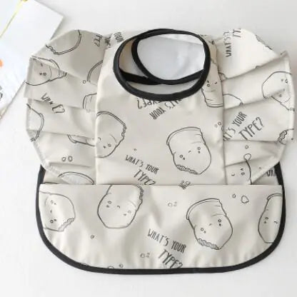 Baby Meal Pocket Waterproof Bib with Angel Wing Design